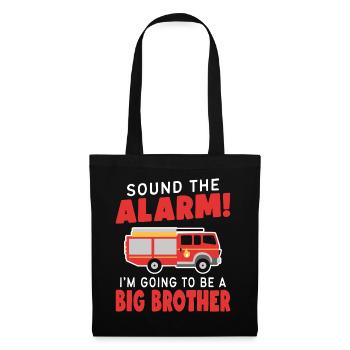 Appuyez sur l’alarme, je vais être un frère | - Sac en tissu - noir - Devant