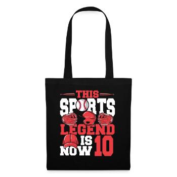 Cette légende du sport a maintenant 10 ans, jeu de baseball - Sac en tissu - noir - Devant