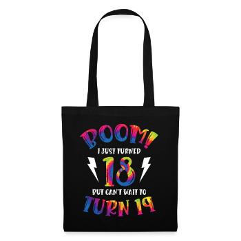 Boom Je viens d’avoir 18 ans mais je ne peux pas - Sac en tissu - noir - Devant