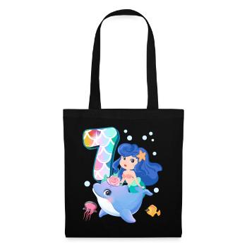 7th birthday | Mermaid Birthday | - Tote Bag - black - Front