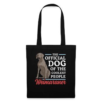 Weimaraner Hunde | Hundebesitzer Geschenk - Stoffbeutel - Schwarz - Vorne