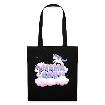 Mama Corn | Unicorn Birthday | Unicorn Theme | - Tote Bag - black - Front