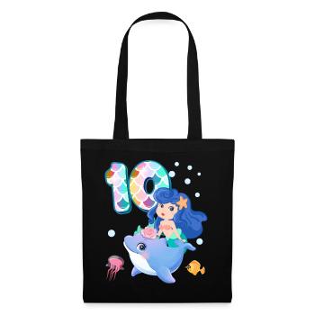 10th birthday | Mermaid Birthday | - Tote Bag - black - Front