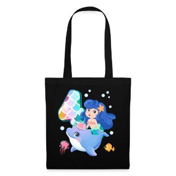 4th birthday | Mermaid Birthday | - Tote Bag - black - Front