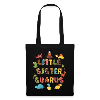 Sœur Saurus | | d’anniversaire de dinosaure - Sac en tissu - noir - Devant