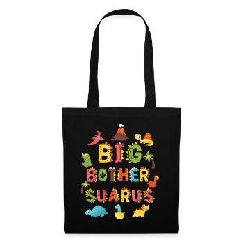 Brother Saurus | Dinosaur Birthday | - Tote Bag - black - Front