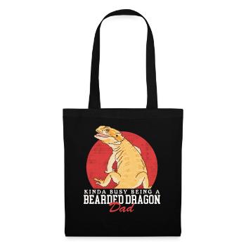 Dragon barbu Papa Reptiles Dragons barbus Cadeau - Sac en tissu - noir - Devant