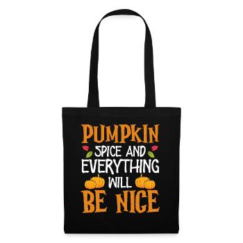 Épice de citrouille et tout sera bien costume d’Halloween - Sac en tissu - noir - Devant