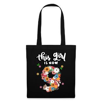 Cette fille est maintenant 9 Fleurs Colorées 9. - Sac en tissu - noir - Devant