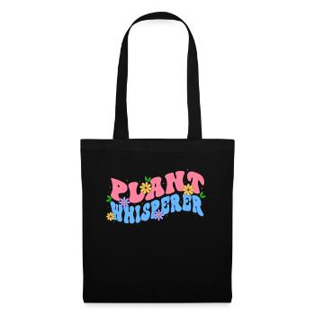 Plant Whisperer Bloom Jardiniers sur le thème floral - Sac en tissu - noir - Devant