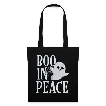 Boo In Peace Scary Horror Spectre Fantôme Halloween - Sac en tissu - noir - Devant