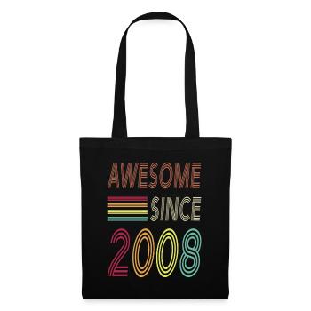 Awesome since 2008 - Tote Bag - black - Front