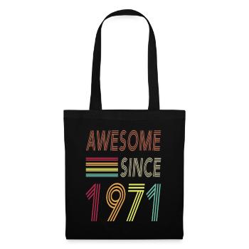 Awesome since 1971 - Stoffbeutel - Schwarz - Vorne