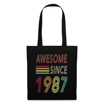 Awesome since 1987 - Stoffbeutel - Schwarz - Vorne