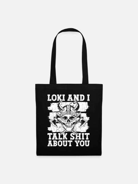 Nordische Mythologie Loki Wikinger Nordisch Gott - Stoffbeutel - Schwarz