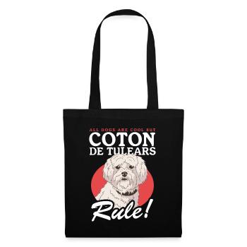 Coton de Tuléar Dog Owner Gift - Sac en tissu - noir - Devant