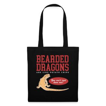 Reptiles dragons barbus | Cadeau dragon barbu - Sac en tissu - noir - Devant