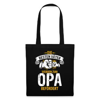 Lustiges Opa Geschenk zur Geburt - Stoffbeutel - Schwarz - Vorne