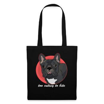 Français Bulldog | Français Cadeau Bulldog - Sac en tissu - noir - Devant