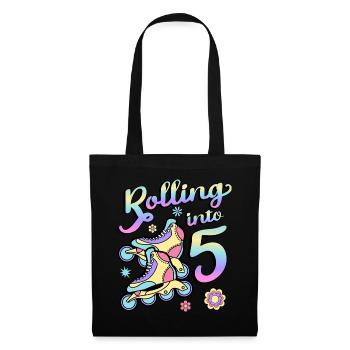 Rouler en 5 patins à roulettes 5e année - Sac en tissu - noir - Devant
