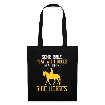 Chevaux Filles - Sac en tissu - noir - Devant