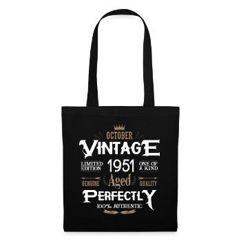 Octobre 1951 naissance Legends Birthday - Sac en tissu - noir - Devant