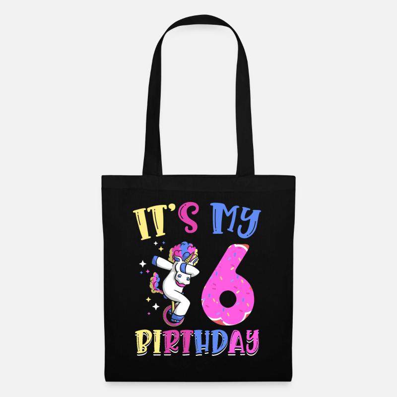 C’est mon poney licorne éclatant de 6 ans 6. - Sac en tissu - noir