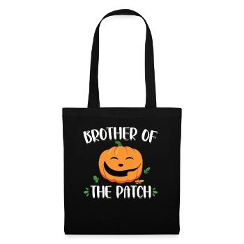 Bruder Des Patchs Lustiger Halloween-kürbis - Stoffbeutel - Schwarz - Vorne