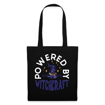 Powered By Witchcraft Witch Hat Spooky Wizardry - Tote Bag - black - Front