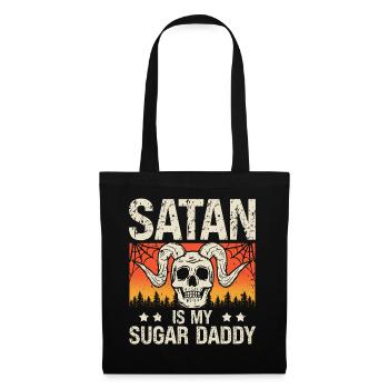 Satan Is My Sugar Daddy Spooky Halloween Vacation - Tote Bag - black - Front