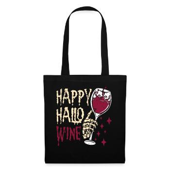 Happy Hello Wine Spooky Alcoholic - Tote Bag - black - Front