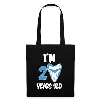 I am 2 years old - Megalodon tooth shark 2. - Tote Bag - black - Front