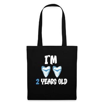 I am 2 years old - Megalodon tooth shark 2. - Tote Bag - black - Front