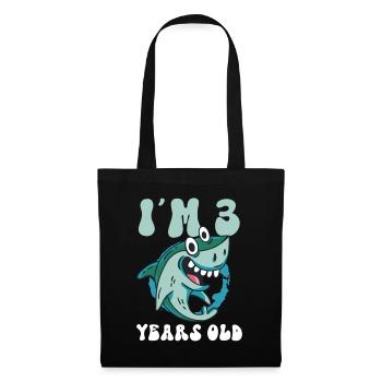 This little megalodon hunter is 3 - - Tote Bag - black - Front