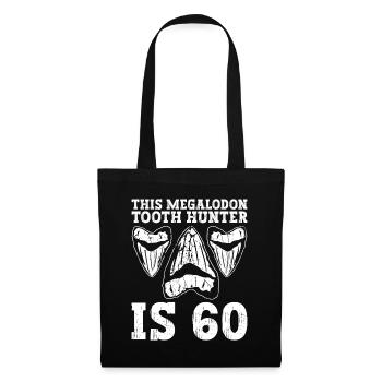 This Megalodon Tooth Hunter Turns 60 - Megalodon Shark - Tote Bag - black - Front