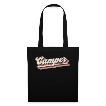 Drôle de dicton de camping - Caravane & Camper - Sac en tissu - noir - Devant