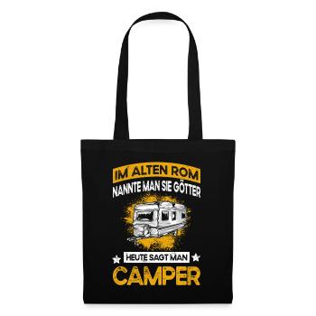 Lustiger Camping Spruch - Wohnwagen & Camper - Stoffbeutel - Schwarz - Vorne