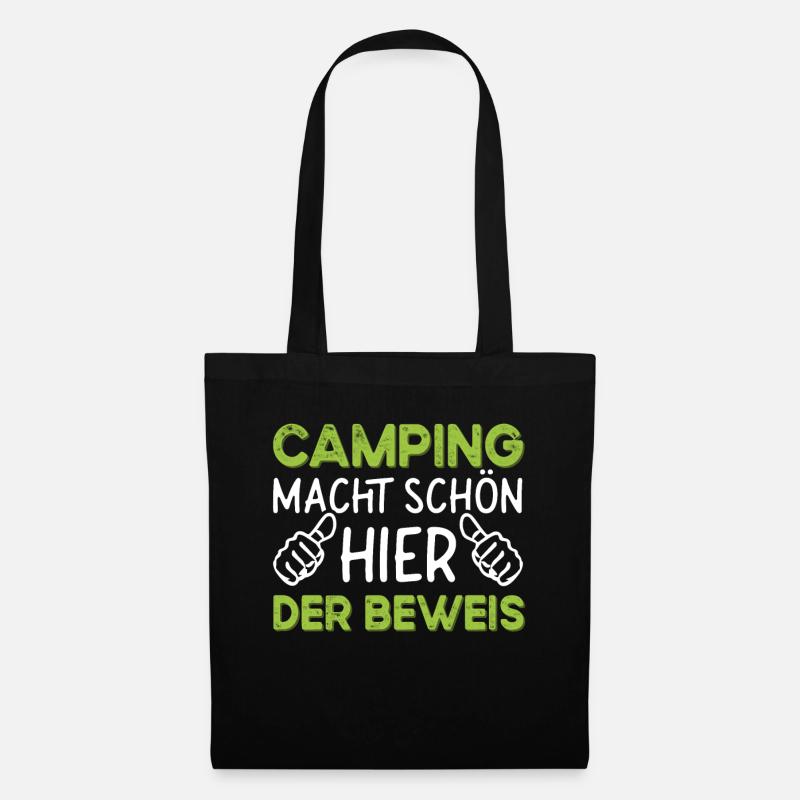 Lustiger Camping Spruch - Wohnwagen & Camper - Stoffbeutel - Schwarz