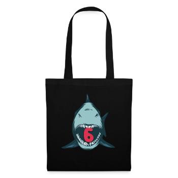 Megalodon Hai 6th birthday 6 years Megalodon - Tote Bag - black - Front