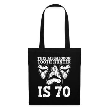 This Megalodon Tooth Hunter Turns 70 - Megalodon Shark - Tote Bag - black - Front
