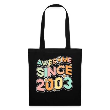 Fantastique depuis 2003 Fleurs Thème Fleurs - Sac en tissu - noir - Devant
