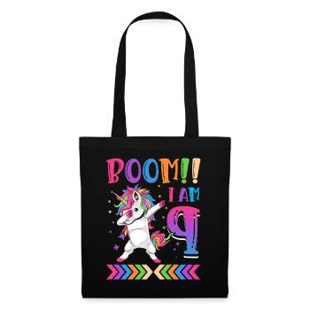 Boom!! Ich Bin 9, Buntes Lustiges Einhorn 9. - Sac en tissu - noir - Devant
