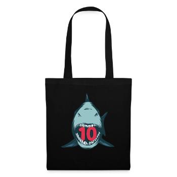 Megalodon Hai 10th birthday 10 years Megalodon - Tote Bag - black - Front