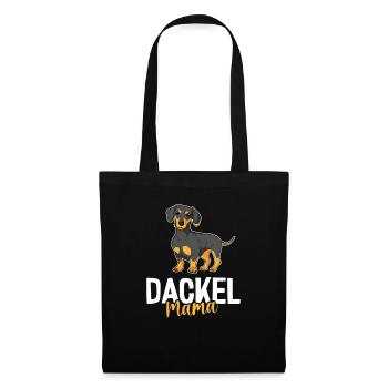 Teckel Hund Spruch - Dachshund & Dackel - Stoffbeutel - Schwarz - Vorne
