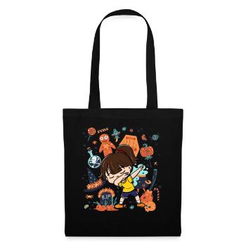 Drôle de Dabbing Girl Kid Décorations effrayantes - Sac en tissu - noir - Devant