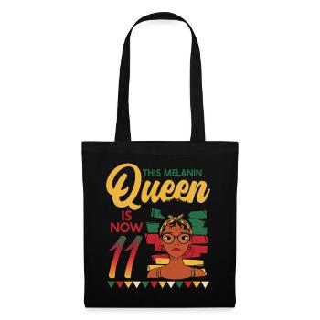 This melanin queen is now 11 years old, 11 - Tote Bag - black - Front