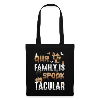 Unsere Familie Ist Spook Tacular Spooky Halloween - Stoffbeutel - Schwarz - Vorne