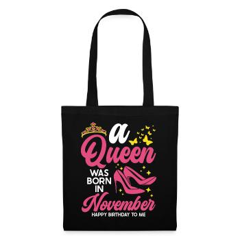 A queen was born in November all the best - Tote Bag - black - Front