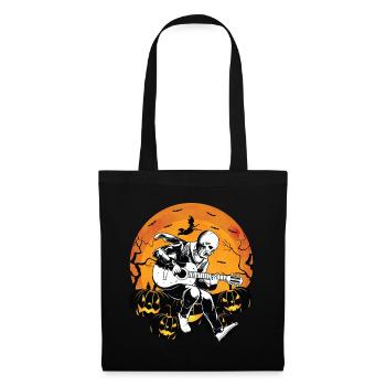 Spooky Solo Musicien Guitariste Shadow Pumpkins - Sac en tissu - noir - Devant