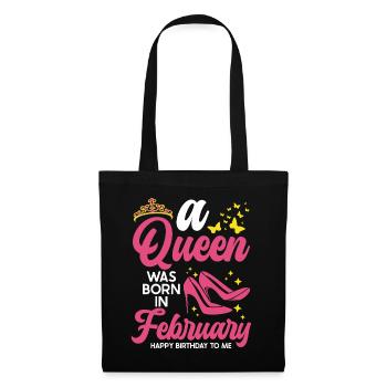A queen was born in February all the best - Tote Bag - black - Front